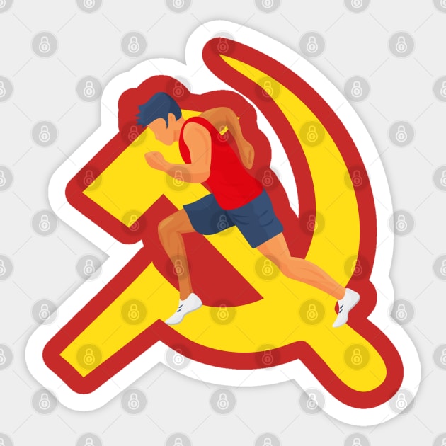 Hammer and sickle as a proletarian solidarity symbol Sticker by tatadonets